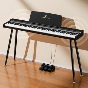 Keyboard Piano 88 Key Digital: 88 Key Piano keyboard Semi-Weighted Full Size Keyboard Digital Premium Sound MIDI Headphone Jack Triple Pedal Compact Design for Beginners to Professionals in Saudi Arabia