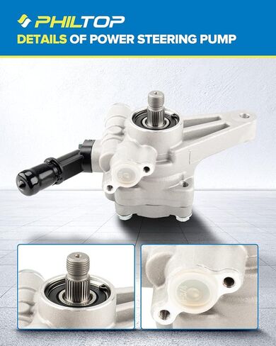 PHILTOP 20-70269 Power Steering Pump Fit For 2002-2007 Ram 1500, Power Steering Pump with Reservoir & Pulley in Saudi Arabia