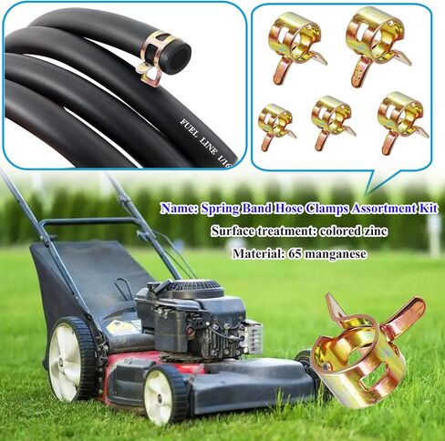 150Pcs Spring Band Hose Clamps Assortment Kit,5 Sizes Fuel Line Hose Clamps,Low Pressure Air Clip Strap Clamp for Silicone Vacuum Hose Clamp Fuel Line Clamps (6mm 7mm 8mm 9mm 10mm) in Kuwait