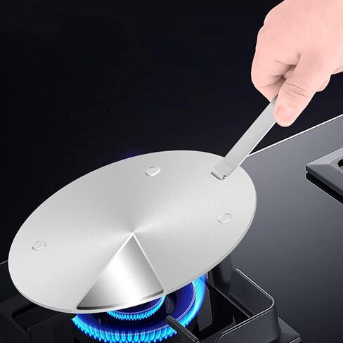 Heat Diffuser Induction Adapter Plate for Gas Electronic Stove, NISPOTDOR Induction Converter Disk Simmer Plate with Detachable Handle for Milk Coffee Cookware, 11inch in Kuwait