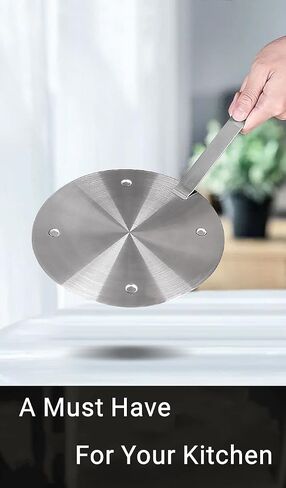 Heat Diffuser Induction Adapter Plate for Gas Electronic Stove, NISPOTDOR Induction Converter Disk Simmer Plate with Detachable Handle for Milk Coffee Cookware, 11inch in Kuwait