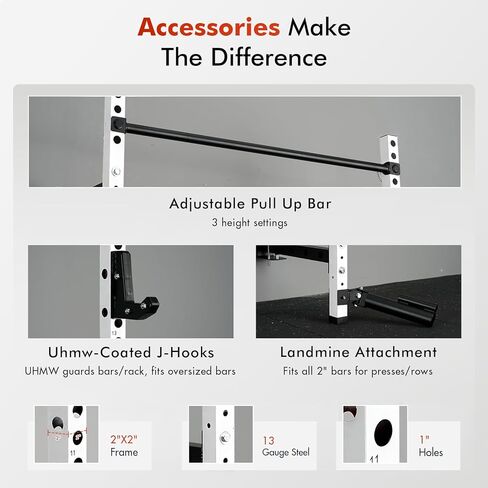 Mikolo 2 "× 2" رف القرفصاء القابل للطي مثبتة على الحائط ، رف طاقة 1000 رطل مع شريط السحب ، والسنانير J والمرفقات الأخرى ، صالة الألعاب الرياضية لتوفير الفضاء in Kuwait