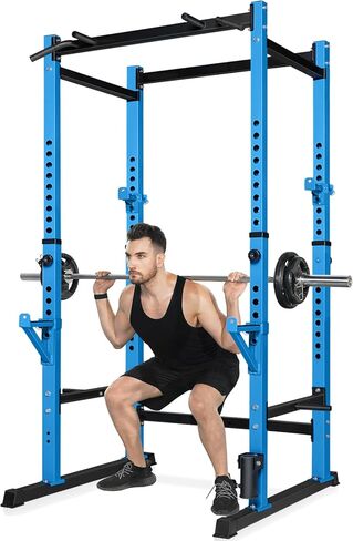 Bongkim Power Rack ، قفص رف للتدريب على الأثقال ، رف قرفصاء قابل للتعديل لمعدات الصالة الرياضية المنزلية ، رفع القفص بسعة 660 رطلاً in Kuwait