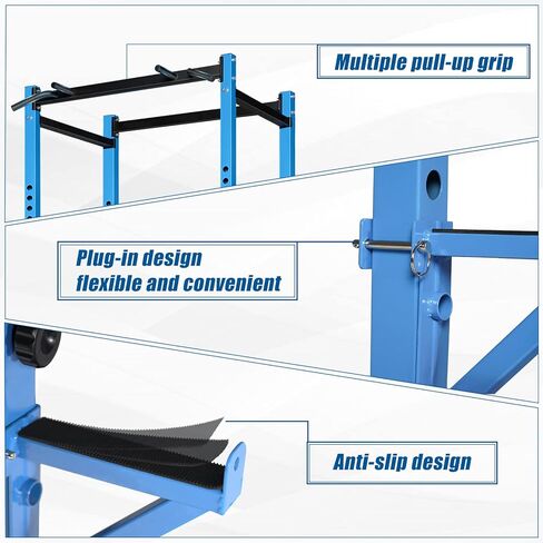 Bongkim Power Rack ، قفص رف للتدريب على الأثقال ، رف قرفصاء قابل للتعديل لمعدات الصالة الرياضية المنزلية ، رفع القفص بسعة 660 رطلاً in Kuwait