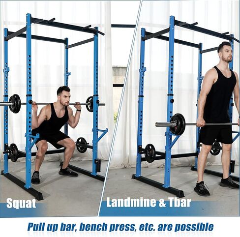Bongkim Power Rack ، قفص رف للتدريب على الأثقال ، رف قرفصاء قابل للتعديل لمعدات الصالة الرياضية المنزلية ، رفع القفص بسعة 660 رطلاً in Kuwait