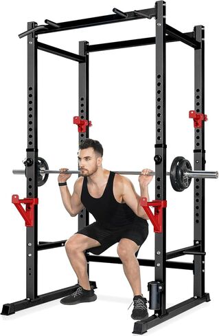 Bongkim Power Rack, Rack Cage for Weight Training, Adjustable Squat Stand Rack for Home Gym Equipment, Lifting Cage with 660lb Capacity in Kuwait