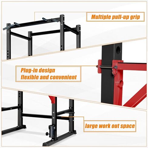 Bongkim Power Rack, Rack Cage for Weight Training, Adjustable Squat Stand Rack for Home Gym Equipment, Lifting Cage with 660lb Capacity in Kuwait