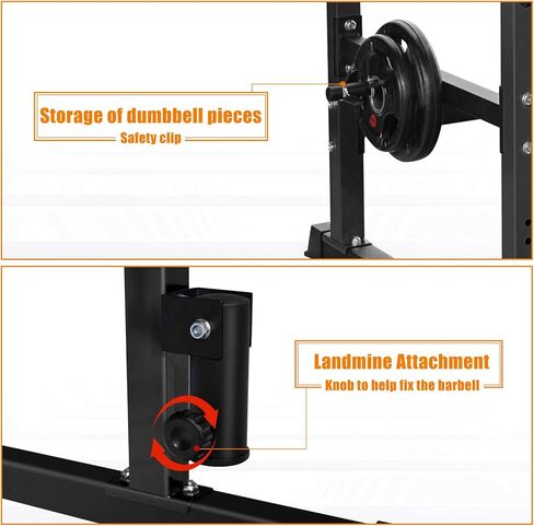Bongkim Power Rack, Rack Cage for Weight Training, Adjustable Squat Stand Rack for Home Gym Equipment, Lifting Cage with 660lb Capacity in Kuwait
