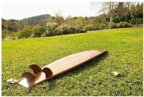 Wooden Surfboard Longboard Handmade Stylish Fins Glossy Exterior Red Cedar Epoxy Surfboard in Kuwait