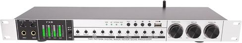 Professional KTV Pre-effector one-button Anti-howling Audio Processor, 4 Input Echo, Support USB MP3 Bluetooth Optical AUX, for for Home KTV, Wedding, Concert, Bands/Stage Performance. (Black) in Kuwait