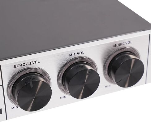 Professional KTV Pre-effector one-button Anti-howling Audio Processor, 4 Input Echo, Support USB MP3 Bluetooth Optical AUX, for for Home KTV, Wedding, Concert, Bands/Stage Performance. (Black) in Kuwait