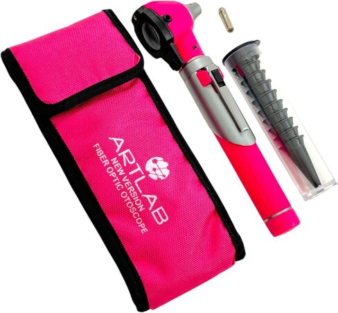 استخدام منزل الطالب الممتاز LED LED Bright Light Ent Diagnostic Otoscope Size Pink Pink بالإضافة إلى 1 لمبة استبدال إضافية بالإضافة in Saudi Arabia