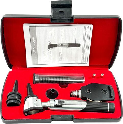Premium Student Home USE LED Bright Light ENT Diagnostic Otoscope Plus 1 Extra Replacement Bulb Plus 10 Specula Cynamed in Saudi Arabia