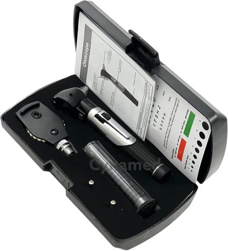 Premium Student Home USE LED Bright Light ENT Diagnostic Otoscope Green Plus 1 Extra Replacement Bulb Plus 10 Specula Cynamed in Saudi Arabia