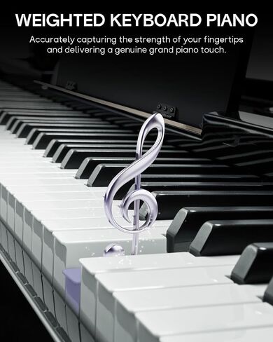 Piano Digital Reverie Grand Digital ، 88 Keys Hammer Action لوحة مفاتيح البيانو ، Home Electric Piano Keyboard للمبتدئين ، Piano 88 Keys مع Bluetooth ، USB-Midi ، 4 مكبرات صوت in Kuwait