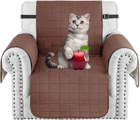 MAXIJIN Waterproof Couch Covers for 3 Cushion Couch Sofa Pet Friendly, 69" Quilted Sofa Covers Washable Dog Couch Cover Protector with Elastic Strap & Side Pocket (Sofa, Beige) in Kuwait