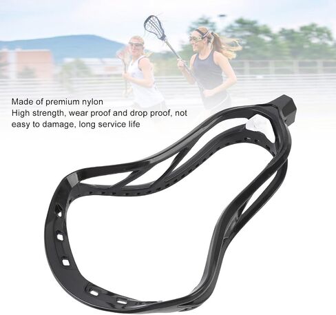 رئيس Lacrosse unstrung unstrung ، نايلون عالي القوة لاكروس العصا استبدال رأس المنافسة التدريب الرياضي ، والتركيب السهل (أسود) in Saudi Arabia