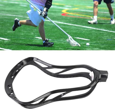 رئيس Lacrosse unstrung unstrung ، نايلون عالي القوة لاكروس العصا استبدال رأس المنافسة التدريب الرياضي ، والتركيب السهل (أسود) in Saudi Arabia
