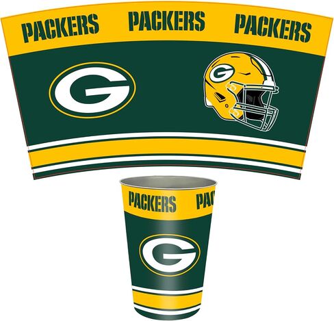 FANMATS 34660 NFL - Green Bay Packers Wastebasket | Green | 15"x10.5"x10.5" | Primary Logo, Helmet, & Wordmark in Saudi Arabia