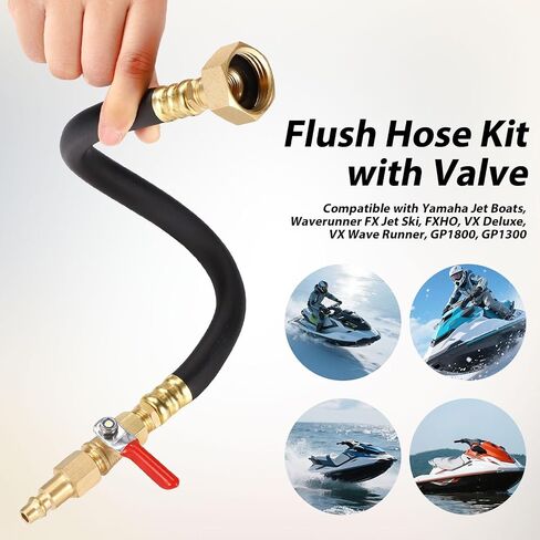 Flush Hose Fitting Kit Compatible with Yamaha WaveRunner/Sport, PWC Flush Hose Adapter Jet Boat Accessory for Yamaha LX VX VXR FXHO VX110 VX Deluxe FX Cruiser Jet Ski in Saudi Arabia