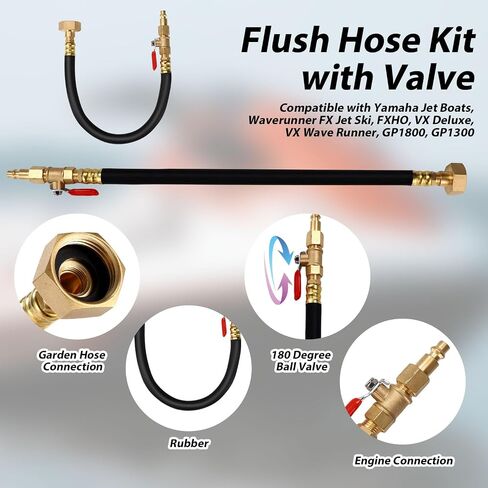 Flush Hose Fitting Kit Compatible with Yamaha WaveRunner/Sport, PWC Flush Hose Adapter Jet Boat Accessory for Yamaha LX VX VXR FXHO VX110 VX Deluxe FX Cruiser Jet Ski in Saudi Arabia