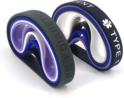 POYAMUSE 5pcs Rubber Medical Alert Bracelets – Type 1 or Type 2 Diabetic Wristbands for Women and Men in Saudi Arabia