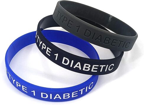 POYAMUSE 5pcs Rubber Medical Alert Bracelets – Type 1 or Type 2 Diabetic Wristbands for Women and Men in Saudi Arabia