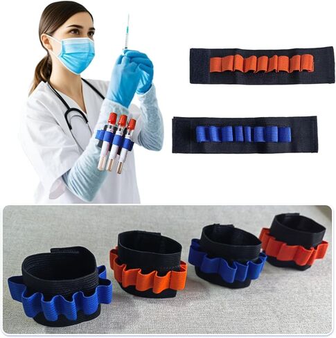 4pcs Hlebotomy Essentials ، حزام سوار أنبوب السحب للمعصم ، إكسسوارات فليبوتومست ، اللوازم ، الإمدادات سهلة الحامل. in Kuwait