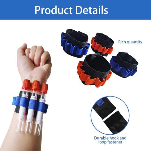 4pcs Hlebotomy Essentials ، حزام سوار أنبوب السحب للمعصم ، إكسسوارات فليبوتومست ، اللوازم ، الإمدادات سهلة الحامل. in Kuwait