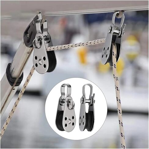 Stainless Steel Pulley, 316 Stainless Steel Pulley, Swivelling Lifting Rope Pulley Marine Accessories in Saudi Arabia