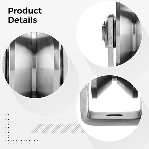 V-Groove Stainless Steel Pulley Wheel with Bracket for Sliding Gates, Heavy Duty Roller for Industrial Use in Saudi Arabia