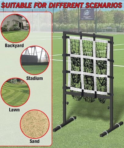 قائمة الانتظار 9 ثقب شبكة مع منطقة الإضراب ، شباك البيسبول باورنيت قابلة للتعديل مع جيوب مستهدفة للضرب ، معدات تدريبات البيسبول المستهدفة للبيسبول المستهدفة للضرب للضرب in Kuwait