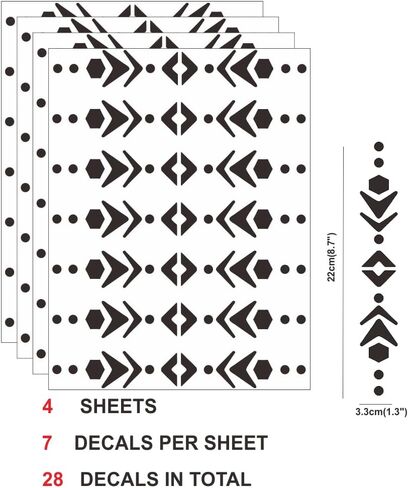 Southwestern Boho Wall Stencil – Large Nazas Geometric Aztec Pattern Reusable Stencil for Walls, Furniture, Canvas – Boho Tribal Wall Decor for Nursery, Bedroom, or Accent Walls JZY882 in Saudi Arabia