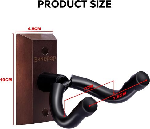 Guitar Wall Mount - Black Walnut Guitar Hanger with 5pcs Picks for Acoustic, Electric, Bass, Banjo, Mandolin in Saudi Arabia