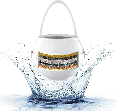 Bath Water Filter for Tub Faucet with Overflow,2,500 Gallons of Filtration,Remove contaminants,Chlorineand Fluoride,Hard Water Softener,Enhances The Health of Skin,Hair,Nails(Premium Version) in Saudi Arabia