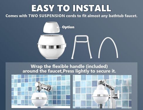 Bath Water Filter for Tub Faucet with Overflow,2,500 Gallons of Filtration,Remove contaminants,Chlorineand Fluoride,Hard Water Softener,Enhances The Health of Skin,Hair,Nails(Premium Version) in Saudi Arabia