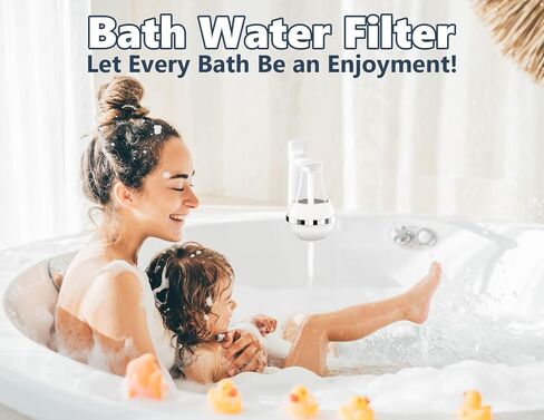 Bath Water Filter for Tub Faucet with Overflow,2,500 Gallons of Filtration,Remove contaminants,Chlorineand Fluoride,Hard Water Softener,Enhances The Health of Skin,Hair,Nails(Premium Version) in Saudi Arabia