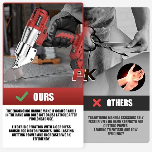 Cordless Sheet Metal Cutter Brushless for De-walt 20v Max Battery(Tool Only), Metal Shears 360 Degree Pivoting Head, Electric Metal Scissors for for Cutting Stainless Sheet, Metal, Iron, 221 Ft-Lbs in Kuwait