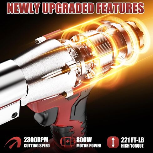 Cordless Sheet Metal Cutter Brushless for De-walt 20v Max Battery(Tool Only), Metal Shears 360 Degree Pivoting Head, Electric Metal Scissors for for Cutting Stainless Sheet, Metal, Iron, 221 Ft-Lbs in Kuwait