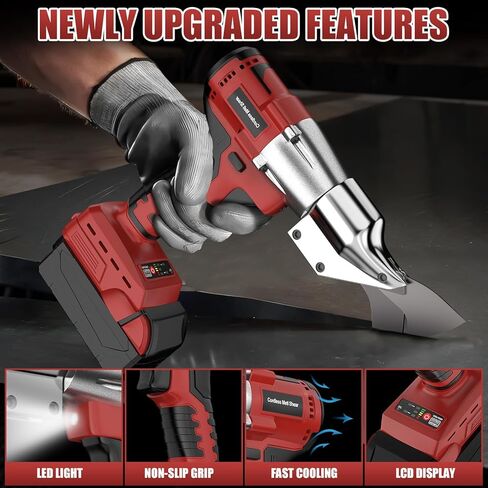 Cordless Sheet Metal Cutter Brushless for De-walt 20v Max Battery(Tool Only), Metal Shears 360 Degree Pivoting Head, Electric Metal Scissors for for Cutting Stainless Sheet, Metal, Iron, 221 Ft-Lbs in Kuwait