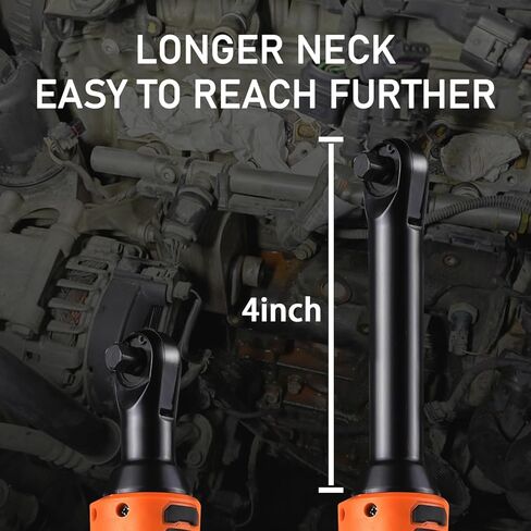 3/8" Cordless Electric Ratchet Wrench Set, 12V Power Ratchet Tool Kit With 2 Packs 2000mAh Battery And Charger, 45 FT-LBS Battery Powered Wrench with Infinitely Variable Speeds in Kuwait