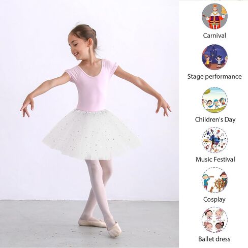 Layered Tutu Skirt Fluffy Dance Ballet Bubble Skirt Dresses Short Tulle Dress Kids Girls Women Princess Halloween Christmas in Saudi Arabia