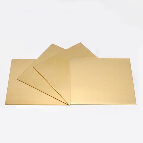 Brass Sheet DIY Metal Plate 0.5/0.8/1/1.2/1.5/2/2.5/3/4/5mm Thick Various Sizes (100x100x2mm,1pcs) in Kuwait