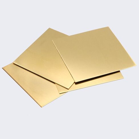Brass Sheet DIY Metal Plate 0.5/0.8/1/1.2/1.5/2/2.5/3/4/5mm Thick Various Sizes (100x100x2mm,1pcs) in Kuwait