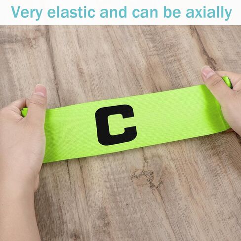 3PCS Captain Armbands, 7x33 Cm/2.75x13 Inch Green Soccer Captain Armband Adjustable Leader Armband Team Sport Armband Football Rugby Basketball Player Band for Adult Youth Soccer Volleyball Team in Saudi Arabia