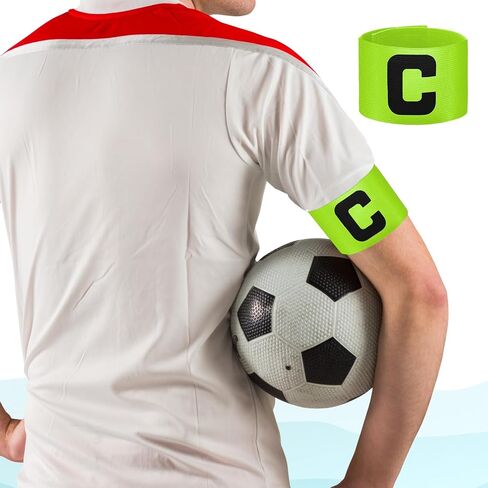 3PCS Captain Armbands, 7x33 Cm/2.75x13 Inch Green Soccer Captain Armband Adjustable Leader Armband Team Sport Armband Football Rugby Basketball Player Band for Adult Youth Soccer Volleyball Team in Saudi Arabia