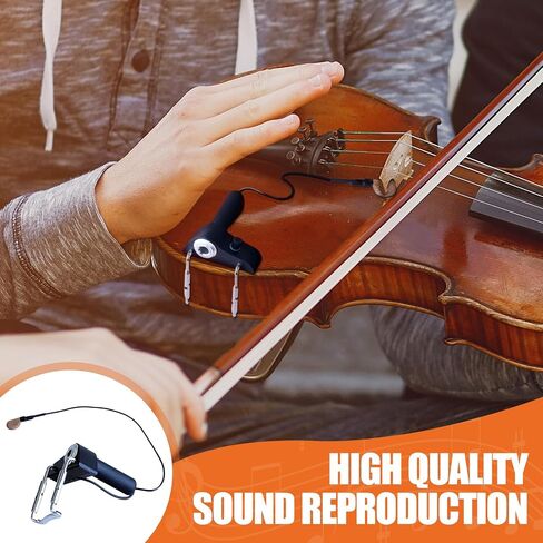 Piezo Contact Microphone Pickup with Volume Control Portable Wireless Violin Pickup Professional Piezo Transducer Pickup with Cable for Guitars Mandolin Banjo Bass in Saudi Arabia