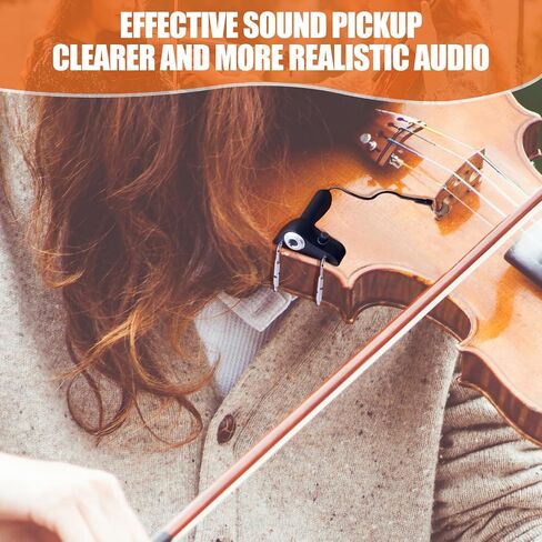 Piezo Contact Microphone Pickup with Volume Control Portable Wireless Violin Pickup Professional Piezo Transducer Pickup with Cable for Guitars Mandolin Banjo Bass in Saudi Arabia