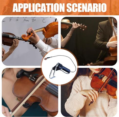 Piezo Contact Microphone Pickup with Volume Control Portable Wireless Violin Pickup Professional Piezo Transducer Pickup with Cable for Guitars Mandolin Banjo Bass in Saudi Arabia