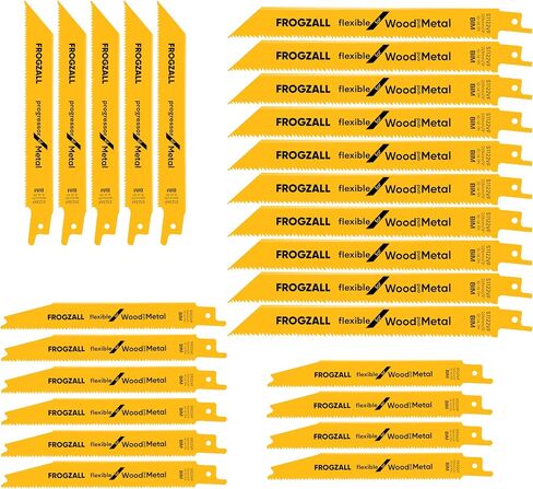 25 Pack Reciprocating Saw Blades 6-Inch – 14-18 TPI Bi-metal Wood Demolition Blades for Steel Pipe, Drywall, Fiberglass, Chipboard & Composite cutting in Saudi Arabia